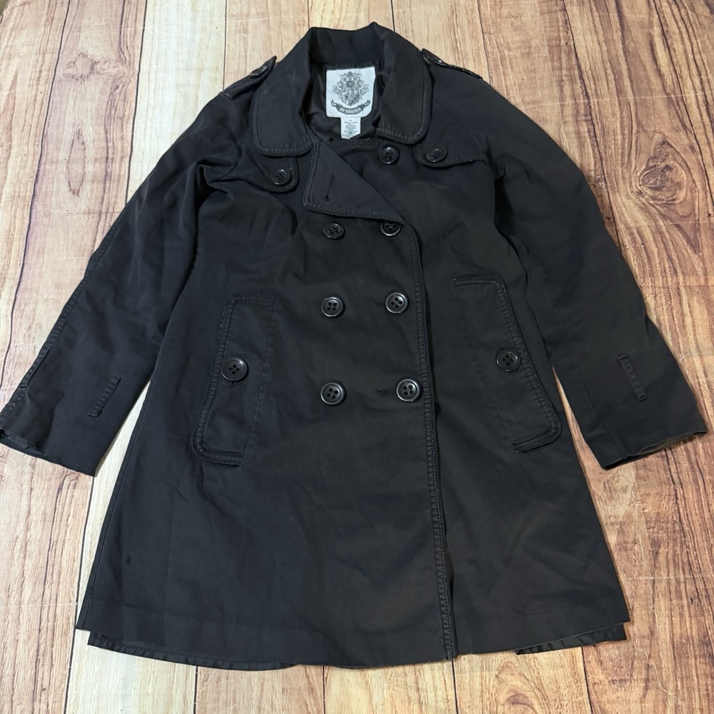 Jack by BB Dakota Womens Medium Coat Black Peacoat Button Front Jacket